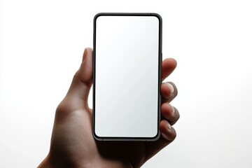 Hand Holding Smartphone Mockup Isolated created with Generative AI