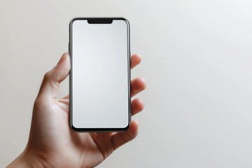 Hand Holding Smartphone Mockup Isolated created with Generative AI