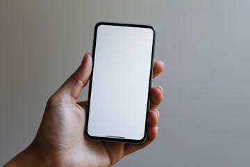 Hand Holding Smartphone Mockup Isolated created with Generative AI