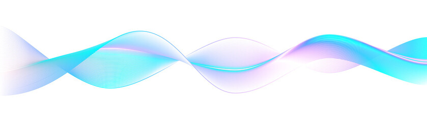 Poster - smooth vibrant wave blue background