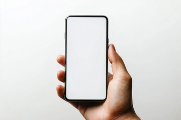 Hand Holding Smartphone Mockup Isolated created with Generative AI