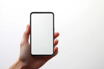 Hand Holding Smartphone Mockup Isolated created with Generative AI