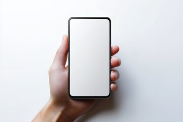 Hand Holding Smartphone Mockup Isolated created with Generative AI