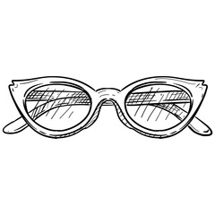 sunglasses handdrawn illustration