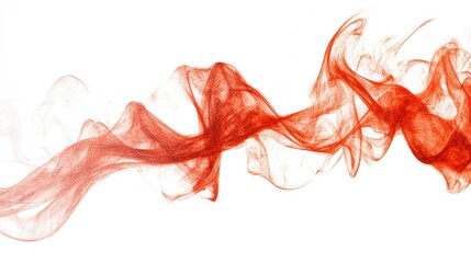 Poster - Dynamic red flames twisting and flickering against a white background, symbolizing energy and power.