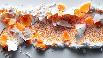 Poster -   Orange and frosting art close-up