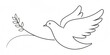 © kansak01 - A dove's gentle form cradles an olive branch, a symbol of peace and hope extending tenderly from beak