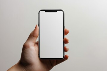Hand Holding Smartphone Mockup Isolated created with Generative AI