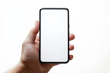 Hand Holding Smartphone Mockup Isolated created with Generative AI