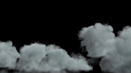Wall Mural - cloud soft fly over sky with alpha channel. flying over sky passing clouds on alpha channel place on
