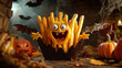 © Jarumas - 3d rending of monster French fries in Halloween style