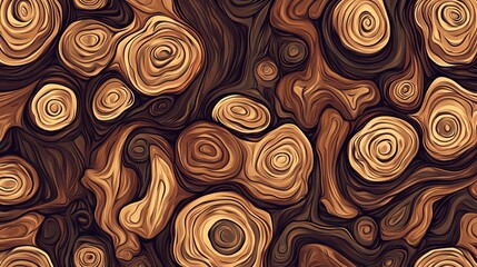 Wall Mural - Seamless wood texture pattern