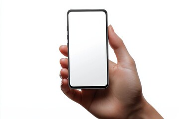 Hand Holding Smartphone Mockup Isolated created with Generative AI