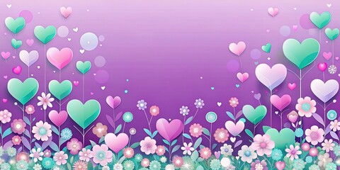 Wall Mural - background with flowers