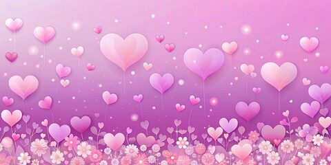 Sticker - pink background with flowers