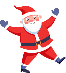 Dancing Santa Claus - Festive Christmas Joy Clipart