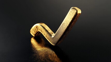 Poster - A shiny gold tick mark