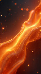 Poster - digital wave background with shimmers and bokeh Generative AI