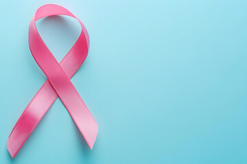 Pink ribbon as breast cancer awareness campaign