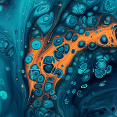 Poster - Abstract background with natural elements like water and ice, Generative AI