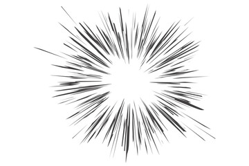 Poster - comic speed lines. vector radial manga burst with action rays. explosion for anime book. boom effect