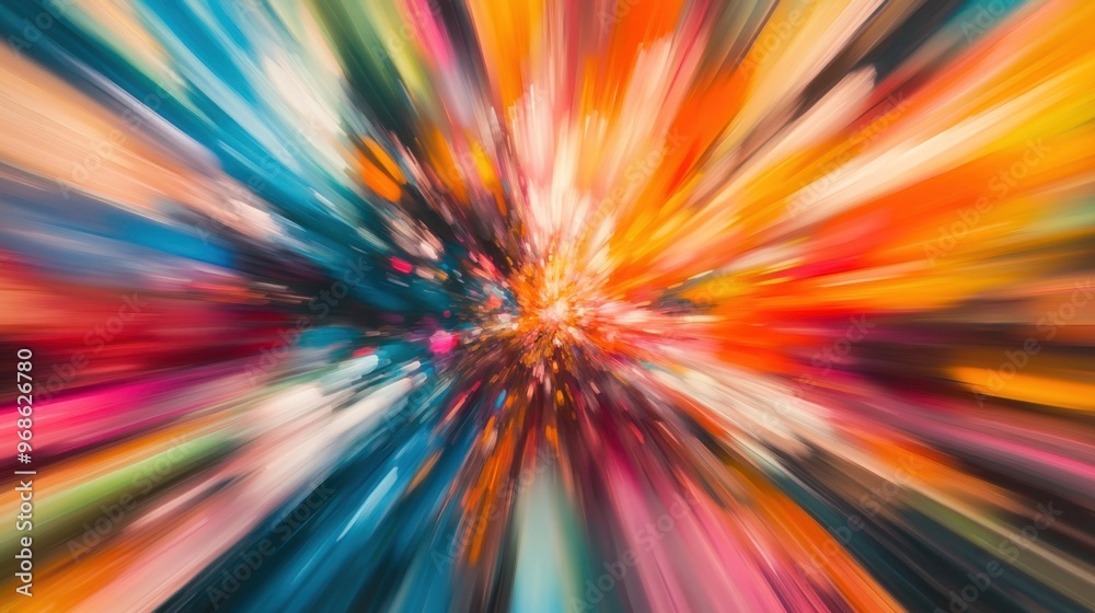 Bursed Shape Abstract explosive burst of color with sharp, fragmented shapes ...