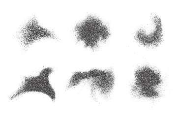 Poster - halftone dotted shape. vector stipple blob. noisy abstract design element with grainy shadow texture