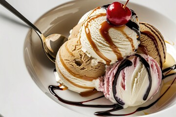 A delectable close-up of a scrumptious ice cream dish