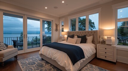 Modern Coastal Bedroom: A Stylish Retreat with Ocean-Inspired Design Elements