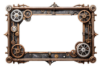 Steampunk border frame PNG transparent background