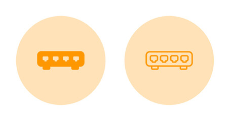 Sticker - Ethernet Switch Vector Icon