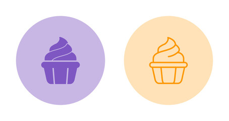 Canvas Print - Cupcake Vector Icon