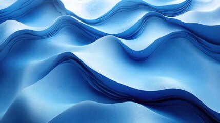 Poster - Abstract Blue Waves