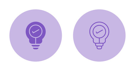 Sticker - Lightbulb Vector Icon