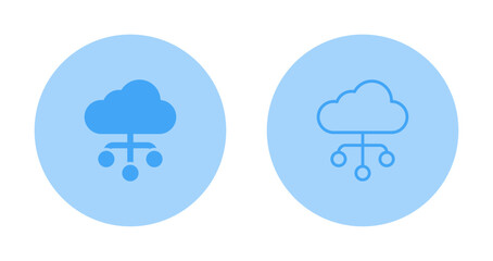 Sticker - Cloud Computing Vector Icon