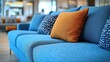 © gacor - Closeup of a Blue Sofa with Cushions