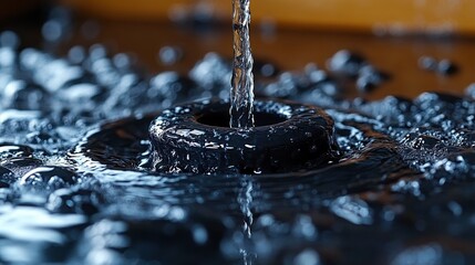 Poster - Water Droplet Splashing into a Pool