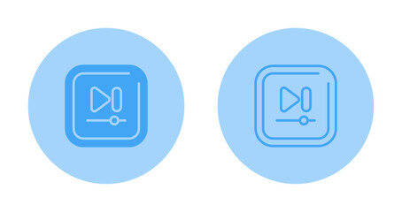 Sticker - Video Next Track Square Vector icon