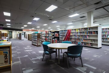 Interior of an empty the library Interior of an empty the library