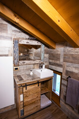 Canvas Print - Rustic bathroom interior