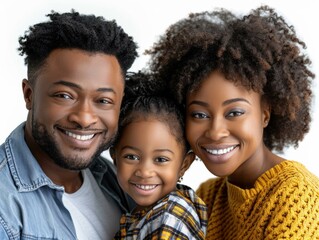 Sticker - A happy family smiling for the camera. AI.