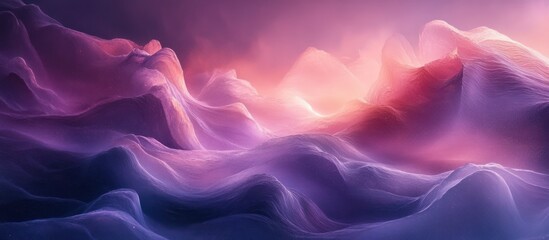 Wall Mural - Abstract Mountain Landscape With Pink and Purple Hues