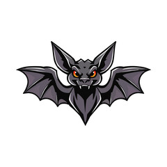 Wall Mural - bat logo editable vector illustration.  bat mascot logo. Vampire Bat flying silhouette logo style design white background.