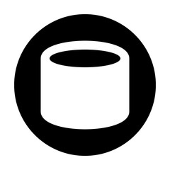 Cylinder Icon Circular Filled Style