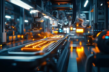 automated production line in factory