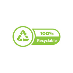 biodegradable recyclable icon. organic bio package. plastic free, biodegradable eco safe, recyclable
