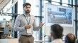 © Htet Wai Phyo - An Indian mechanical engineer presenting a technical paper or concept at a professional conference or seminar.