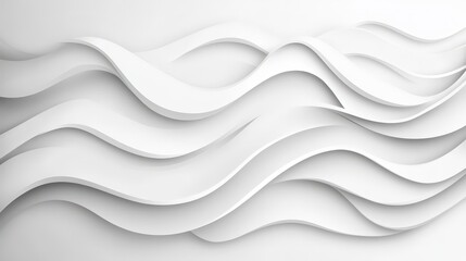 Wall Mural - Abstract White Wavy Pattern Background