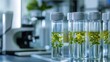 © indyntk - Scientific extraction of natural plant extracts using high-tech equipment with clear focus on the process and pristine lab environment