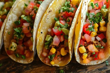 Wall Mural - Close-up of Delicious Tacos